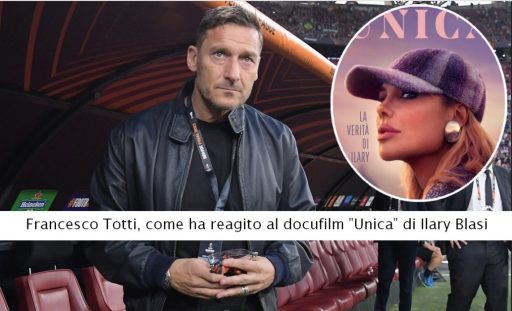 Francesco Totti la reazione a