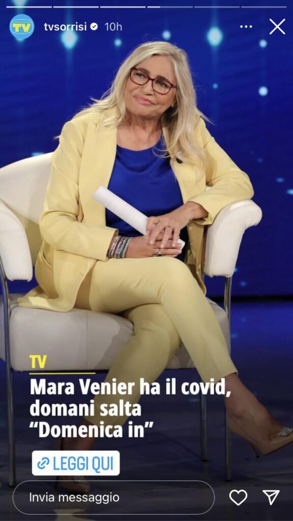 Rai annulla puntata: Mara Venier positiva al Covid-19