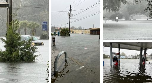 Tempesta allaga Georgetown sul