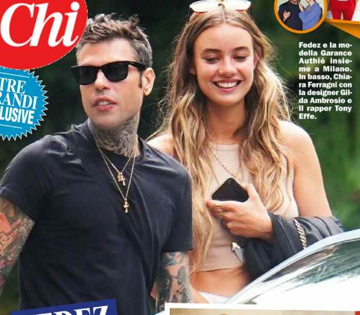 Fedez e la nuova giovanissima fidanzata Garance Authié paparazzati alla luce del sole